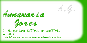 annamaria gorcs business card